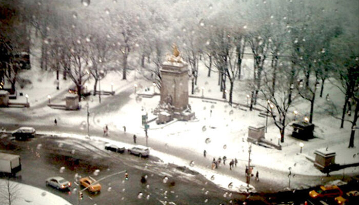 Columbus Circle in Winter